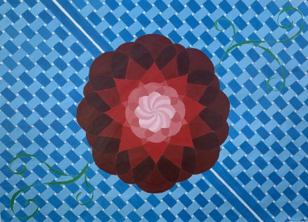 "Flower on a Wicker Chair"